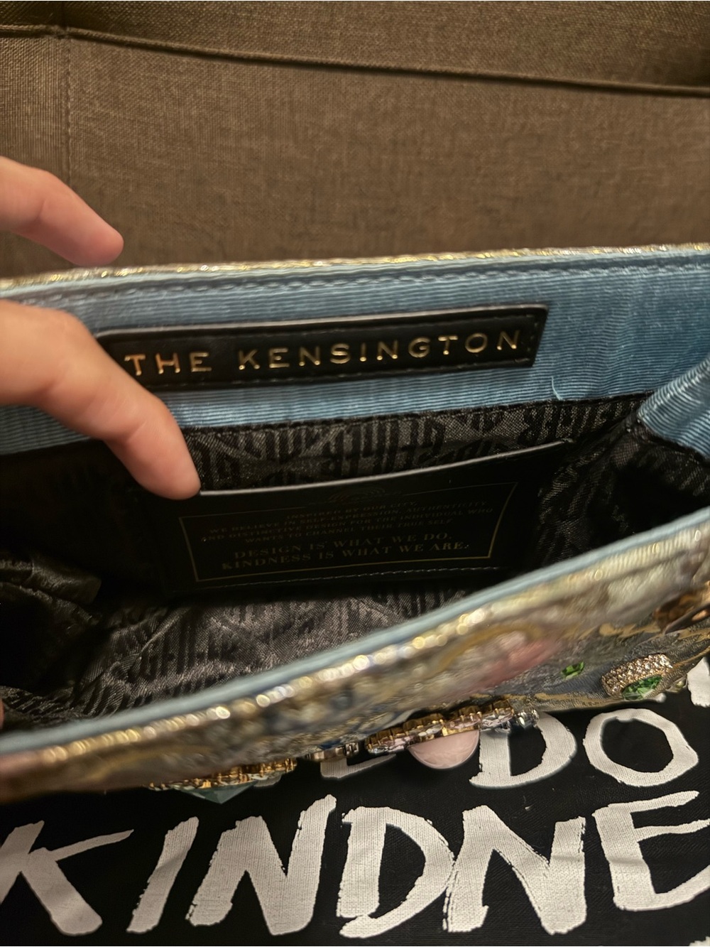Kurt Geiger London Medium Kensington Drench / X-Body Flap Shoulder Bag - Picture 5 of 5
